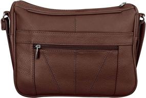 img 3 attached to 👜 Women's Handbags & Wallets: Genuine Leather Shoulder Organizer with Shoulder Bags
