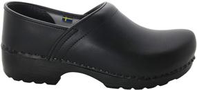 img 3 attached to 👞 Men's Bjork Swedish Black Smooth Leather Mules & Clogs Shoes