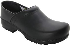 img 4 attached to 👞 Men's Bjork Swedish Black Smooth Leather Mules & Clogs Shoes