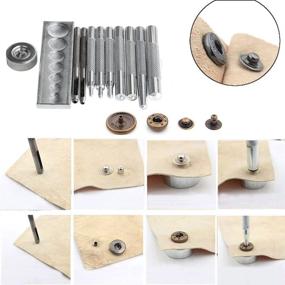 img 1 attached to 🛠️ Craft Tool Die Punch Snap Kit Rivet Setter with Base: Hole Punch and Rivet Installation Made Easy
