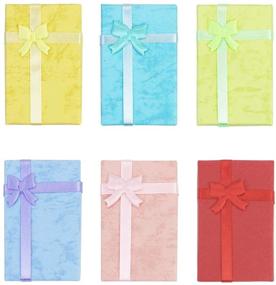 img 3 attached to 🎁 Pack of 24 SKPPC Paper Gift Boxes with Lids, Ribbon Bows - Ideal for Jewelry Display: Rings, Watches, Necklaces, Earrings, and Bracelets. Comes in 6 Colors