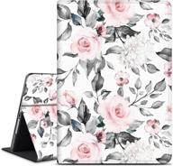 🌺 inssisain ipad case 10.2 inch 2020/2019 - multi-angle stand, pu leather cover, auto sleep, peony logo