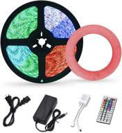 🌈 versatile led strip lights: waterproof, 16.4ft 300leds rgb led light strip with remote for home lighting & kitchen decoration логотип