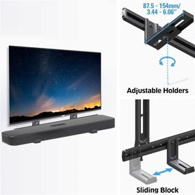 img 1 attached to 🔈 Universal Soundbar Mount by Mounting Dream – Supports Soundbars up to 26.5LBS, VESA 600x400mm Compatible Sound Bar Mounting Brackets for TV