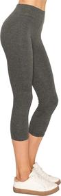 img 4 attached to EttelLut Cotton Spandex Leggings Pants - Enhanced Comfort, Jersey Full/Capri Length, Regular/Plus Sizes