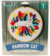 unleash creativity with the leisure arts mini maker embroidery kit, multi logo