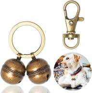 copper bell dog collars: snap clips, pure copper for dogs/cats - clear sound, no rust - protect wildlife, track your pet logo