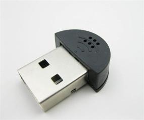 img 2 attached to KISEER - 2 мини-микрофона USB 2.0: универсальный микрофон Plug and Play для ноутбука/компьютера для Skype, Yahoo, YouTube, голосового поиска и игр