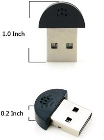 img 1 attached to KISEER - 2 мини-микрофона USB 2.0: универсальный микрофон Plug and Play для ноутбука/компьютера для Skype, Yahoo, YouTube, голосового поиска и игр