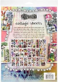 img 1 attached to 📦 Dyan Reaveley Dylusions Collage Sheets Set 1 and Set 2 with Storage Envelope - Complete Collection Bundle (3 Items)