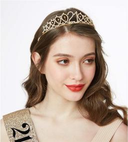 img 3 attached to Fabulous Sash Rhinestone Tiara Set Event & Party Supplies and Children's Party Supplies