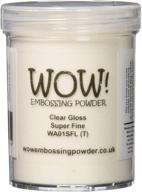 🌟 premium clear gloss embossing powder - large jar 160ml - ideal for crafting logo