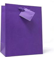 🎁 allgala 12pk value premium solid color paper gift bags - vibrant purple (09" med - gp50081) logo