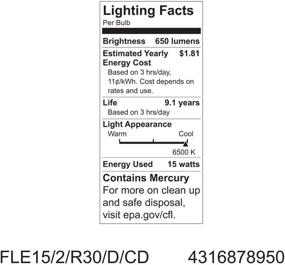 img 1 attached to 💡 GE Lighting 78950 Energy Smart CFL 15W (65W equiv.) R30 Floodlight Bulb - 650 Lumens, Medium Base, 1-Pack