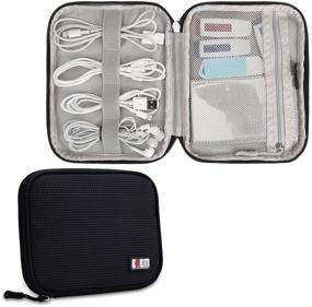 img 4 attached to 🔌 Small Black BUBM Universal Travel Cable Organizer for Cords, USB, Flash Drive, Power Bank - Enhanced SEO
