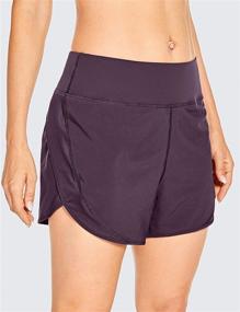 img 3 attached to 🏃 CRZ YOGA Women's High Waist Quick-Dry Running Shorts - Lightweight Athletic Sports Workout Shorts with Zip Pocket | 4 Inches