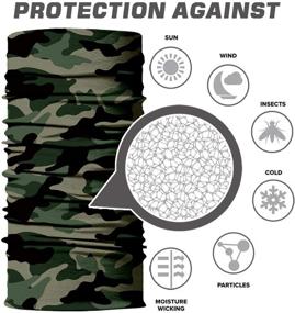 img 3 attached to Ultimate Protection: MIRKOO 3D Premium Breathable Seamless Tube Camouflage Half Face Mask - Ideal for Cycling, Hiking, Camping, Fishing, and Motorcycling