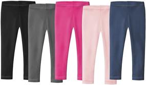 img 3 attached to 👧 Girls' Leggings by City Threads - 100% Cotton for School Uniform or Play - Made in USA!