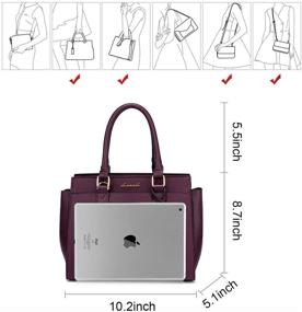 img 1 attached to Handbags Fashion Satchel Shoulder Leather Women's Handbags & Wallets in Satchels