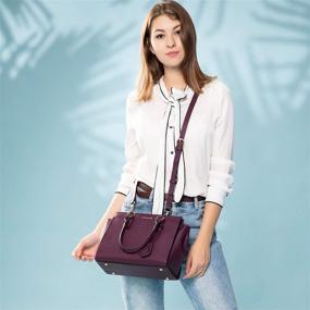 img 2 attached to Handbags Fashion Satchel Shoulder Leather Women's Handbags & Wallets in Satchels