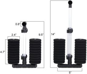 img 1 attached to 🐠 AQUANEAT Pack of 4 Double Bio Sponge Filters for Fry, Betta, Shrimp, Nano Aquarium Fish Tank – Enhanced SEO