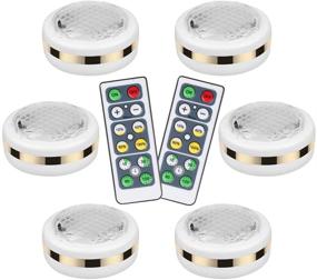 img 4 attached to 💡 Convenient Wireless Puck Lights with Remote Control - SenFe LED Under Cabinet Lighting, Battery Operated and Perfect for Closets and Counters (6 Pack)