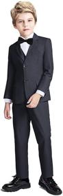 img 1 attached to Stylish Formal Gray Bowtie Boys' Clothing for Suits & Sport Coats by Fersumm Bearer Outfit