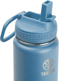 img 3 attached to 💦 22 Ounces Takeya Actives Insulated Water Bottle with Straw Lid in Bluestone