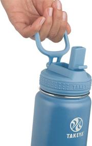 img 2 attached to 💦 22 Ounces Takeya Actives Insulated Water Bottle with Straw Lid in Bluestone