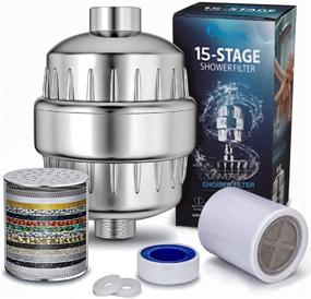 img 4 attached to 💧 TurboTrade 15 Stage Water Shower Filter - Ultimate Protection for Skin, Hair, and Nails - Eliminates Chlorine, Fluoride & Harmful Substances - 2 Cartridges Included