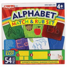 img 1 attached to 🔍 Улучшенный SEO: Набор накладок для натирания Roylco Alphabet Match & Rub