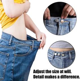 img 2 attached to Transform Your Jeans with 16 Sets of No Sew Button Pins – Make Loose Jeans Smaller, Easy Installation, Reusable and Adjustable!