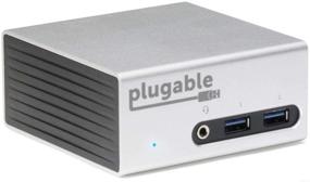 img 4 attached to Улучшенная универсальная док-станция Plugable USB 3.0: два видеовыхода, поддержка 4K для Windows 10, 8.1, 7 | HDMI, DVI или VGA, гигабитный Ethernet, звук, 4 порта USB 3.0 | VESA-крепление Мини из алюминия.