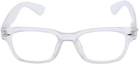 img 3 attached to 🌈 Peepers by PeeperSpecs Rainbow Bright Soft Square Reading Glasses, Frosted, 45 + 1.25