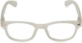 img 1 attached to 🌈 Peepers by PeeperSpecs Rainbow Bright Soft Square Reading Glasses, Frosted, 45 + 1.25