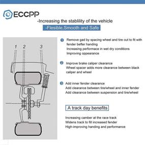 img 1 attached to 🔧 ECCPP 1 дюймовый адаптер дистанционных колец колес 4x100 до 4x100 4 отверстия с болтами 12x1.5: улучшенное соответствие колесам