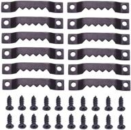 🔨 versatile 100-pack small sawtooth picture hangers: ideal solution for hanging wooden frames, artwork, and craft projects - includes 200 screws! (black) logo