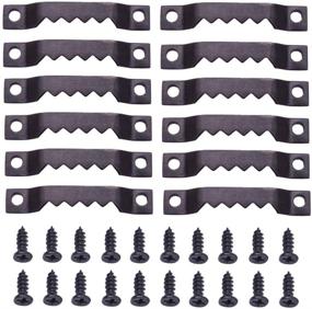 img 4 attached to 🔨 Versatile 100-Pack Small Sawtooth Picture Hangers: Ideal Solution for Hanging Wooden Frames, Artwork, and Craft Projects - Includes 200 Screws! (Black)