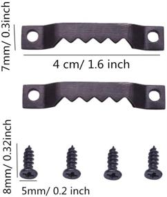 img 3 attached to 🔨 Versatile 100-Pack Small Sawtooth Picture Hangers: Ideal Solution for Hanging Wooden Frames, Artwork, and Craft Projects - Includes 200 Screws! (Black)