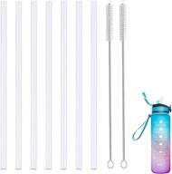 🥤 enhance your giotto water bottle: 7 pcs bpa-free replacement straws for 32oz with time marker logo