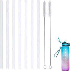 img 4 attached to 🥤 Enhance Your Giotto Water Bottle: 7 PCS BPA-Free Replacement Straws for 32oz with Time Marker