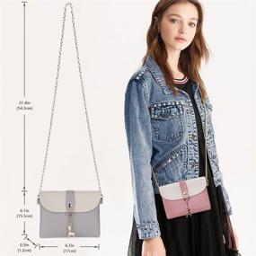 img 1 attached to Stylish Small Crossbody Purse for Women and Girls – PU Leather, Pendant, Strap, and Gold Chain