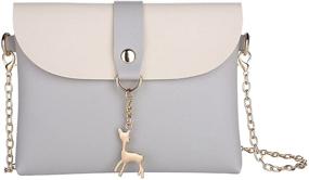 img 4 attached to Stylish Small Crossbody Purse for Women and Girls – PU Leather, Pendant, Strap, and Gold Chain