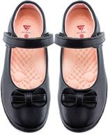 👠 stylish and comfortable: jabasic girls school dress shoes mary jane flats for effortless elegance logo