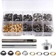 grommets kit - 200 sets of 1/4 inch grommets eyelets | includes 3 installation tools, storage box | ideal for fabric, canvas, curtain, clothing, leather logo