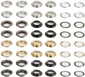 img 3 attached to Grommets Kit - 200 Sets of 1/4 Inch Grommets Eyelets | Includes 3 Installation Tools, Storage Box | Ideal for Fabric, Canvas, Curtain, Clothing, Leather