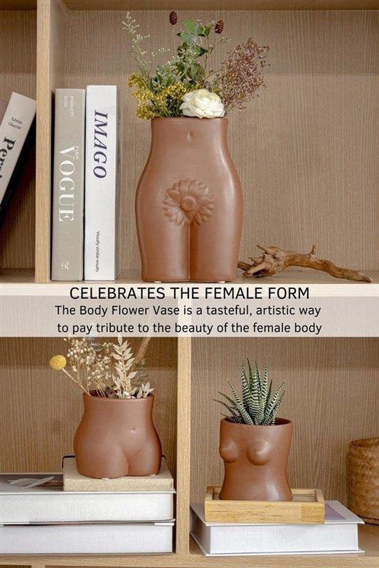 female flower ceramic planter feminist home decor 로고