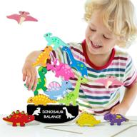 🦖 colorful dinosaur stackers: enhancing montessori learning through stringing activities logo