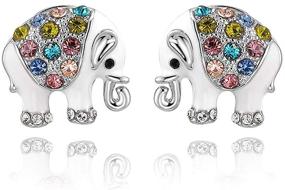 img 4 attached to 🐘 Exquisite Elephant Earrings for Women – Elegant Small Elephant Jewelry Collection – Indian Elephant Stud Earrings – Captivating Elephant Tusk Golden Earrings – Exclusive Mall of Style Designs