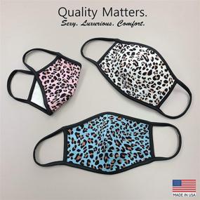 img 1 attached to 🐆 Cameleon Cover - Stylish Cheetah Fashion Face Mask Covering: Made in USA, Washable Cotton, Double Layer - 3 Pack (Adult Cheetah Assorted)